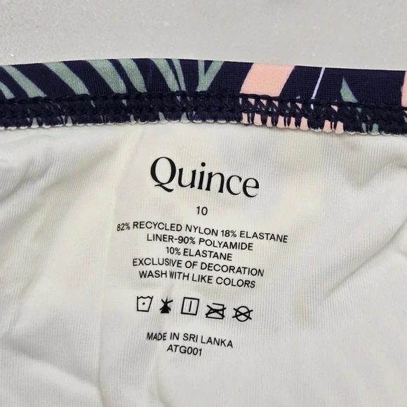 NWT QUINCE Tankini Swimsuit Flamingo Palm Kid Girls Size 10 6931 - Picture 8 of 10